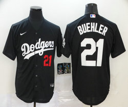 Nike Los Angeles Dodgers #21 Walker Buehler Black Inverted Legend Vapor Untouchable Authentic Stitched MLB jersey