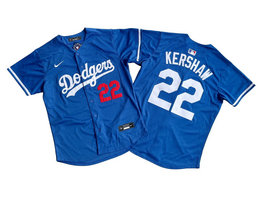 Nike Los Angeles Dodgers #22 Clayton Kershaw Blue Limited MLB Jersey