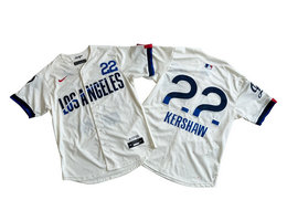 Nike Los Angeles Dodgers #22 Clayton Kershaw Cream City Limited MLB Jersey