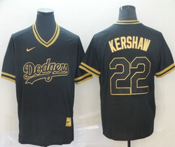 Nike Los Angeles Dodgers #22 Clayton Kershaw Pullover Cooperstown Collection Authentic stitched MLB jersey