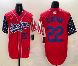 Nike Los Angeles Dodgers #22 Clayton Kershaw Red 1(I) flag Joint MLB Jersey