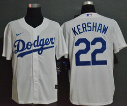 Nike Los Angeles Dodgers #22 Clayton Kershaw White Game Authentic Stitched MLB Jersey