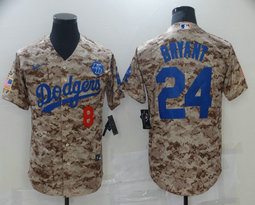 Nike Los Angeles Dodgers #24 Kobe Bryant Camo Game Authentic Stitched MLB Jersey