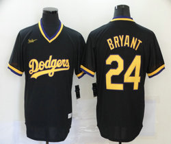 Nike Los Angeles Dodgers #24 Kobe Bryant gold number Pullover Authentic MLB Stitched Jersey
