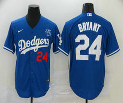 Nike Los Angeles Dodgers #24 Kobe bryant #24 Blue Game Authentic Stitched MLB Jersey
