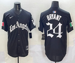 Nike Los Angeles Dodgers #24 Kobe bryant Black 5(V) Joint With Patch MLB Jersey