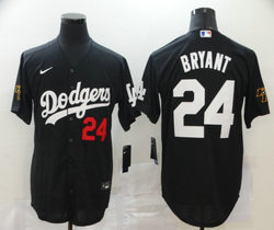 Nike Los Angeles Dodgers #24 Kobe bryant Black Inverted Legend Authentic Stitched MLB jersey