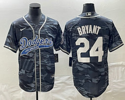 Nike Los Angeles Dodgers #24 Kobe bryant Camo Joint Stitched MLB Jersey