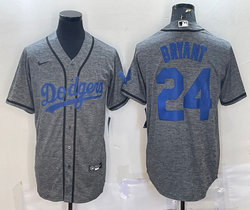 Nike Los Angeles Dodgers #24 Kobe bryant Hemp grey Authentic Stitched MLB jersey