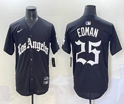 Nike Los Angeles Dodgers #25 Tommy Edman Black 5(V) Joint MLB Jersey