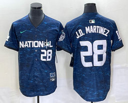 Nike Los Angeles Dodgers #28 J.D. Martinez Royal 2023 All-Star Cool Base Stitched Jersey