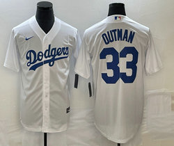 Nike Los Angeles Dodgers #33 James Outman White Game Authentic Stitched MLB Jersey