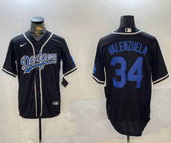 Nike Los Angeles Dodgers #34 Fernando Valenzuela Blue Baseball Jersey