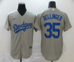 Nike Los Angeles Dodgers #35 Cody Bellinger Grey Game Authentic Stitched MLB Jersey