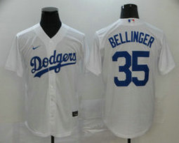Nike Los Angeles Dodgers #35 Cody Bellinger White Game Authentic Stitched MLB Jersey