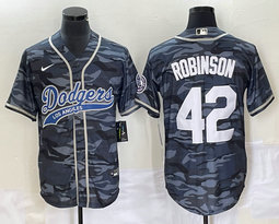 Nike Los Angeles Dodgers #42 Jackie Robinson Camo Joint Stitched MLB Jersey