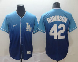 Nike Los Angeles Dodgers #42 Jackie Robinson Drift Fashion Authentic stitched MLB jersey