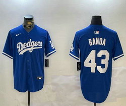 Nike Los Angeles Dodgers #43 Anthony banda Blue Authentic Stitched MLB Jersey