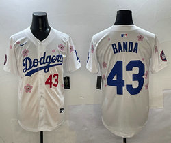 Nike Los Angeles Dodgers #43 Anthony banda White 2025 Tokyo Series Stitched MLB Jersey