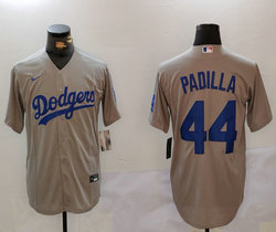Nike Los Angeles Dodgers #44 Vicente Padilla Gray Game Authentic Stitched MLB Jersey