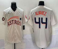 Nike Houston Astros #44 Yordan Alvarez White 2(II) Joint Authentic Stitched MLB Jersey