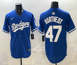 Nike Los Angeles Dodgers #47 Ben Rortvedt Blue MLB Jersey