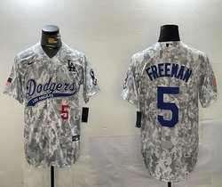 Nike Los Angeles Dodgers #5 Freddie Freeman 2024 Salute to Service Joint baseball Jersey