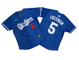 Nike Los Angeles Dodgers #5 Freddie Freeman Blue Tokyo Series Limited MLB Jersey