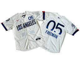 Nike Los Angeles Dodgers #5 Freddie Freeman Cream City Limited MLB Jersey