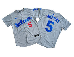Nike Los Angeles Dodgers #5 Freddie Freeman Gray los Limited MLB Jersey