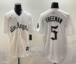 Nike Los Angeles Dodgers #5 Freddie Freeman White 5(V) Joint MLB Jersey