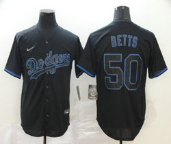 Nike Los Angeles Dodgers #50 Mookie Betts Black Authentic Stitched NFL jersey