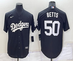 Nike Los Angeles Dodgers #50 Mookie Betts Black Inverted Legend Authentic Stitched MLB Jersey
