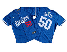 Nike Los Angeles Dodgers #50 Mookie Betts Blue Limited MLB Jersey