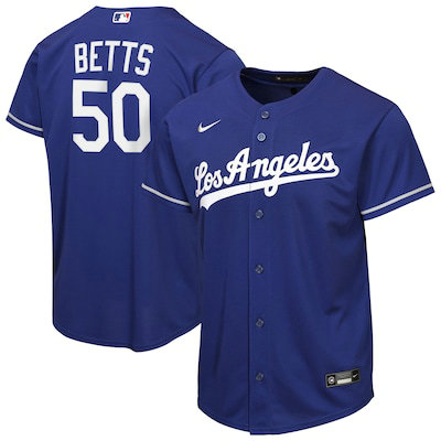 Nike Los Angeles Dodgers #50 Mookie Betts Blue Los Angeles Front MLB Jersey