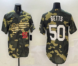 Nike Los Angeles Dodgers #50 Mookie Betts Camo Joint Authentic Stitched baseball jersey
