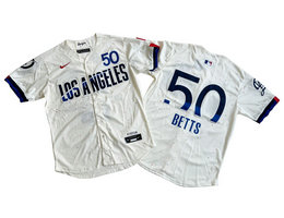 Nike Los Angeles Dodgers #50 Mookie Betts Cream City Limited MLB Jersey