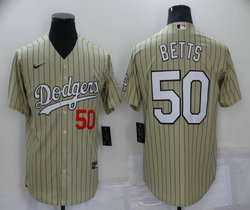 Nike Los Angeles Dodgers #50 Mookie Betts Throwback Game Authentic Stitched MLB jersey