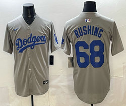 Nike Los Angeles Dodgers #68 Ross Stripling Grey Baseball Jersey