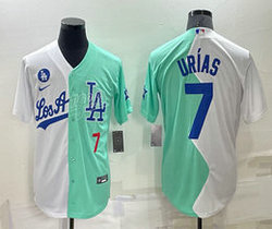 Nike Los Angeles Dodgers #7 Julio Urias 2022 Celebrity Red #7 number in front Game Stitched MLB Jersey