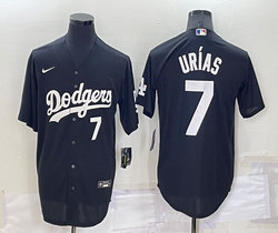 Nike Los Angeles Dodgers #7 Julio Urias Black 7 In Front Inverted Legend Authentic Stitched MLB Jersey