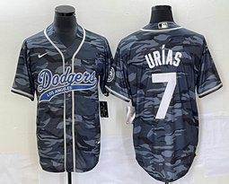 Nike Los Angeles Dodgers #7 Julio Urias Camo Joint Stitched MLB Jersey