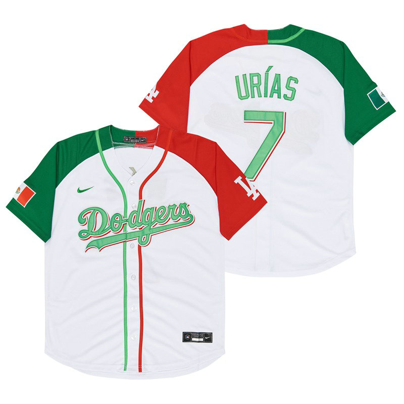 Nike Los Angeles Dodgers #7 Julio Urias White Mexico Authentic Stitched MLB Jersey