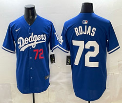 Nike Los Angeles Dodgers #72 Miguel Rojas Blue front Jersey