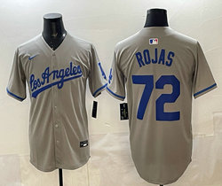 Nike Los Angeles Dodgers #72 Miguel Rojas Gray Los Angeles Jersey