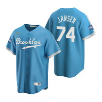 Nike Los Angeles Dodgers #74 Kenley Jansen Light Blue 2020 World Series Champions Cooperstown Collection Jersey