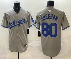 Nike Los Angeles Dodgers #80 Emmet Sheehan Gray Los Angeles Jersey