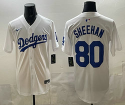 Nike Los Angeles Dodgers #80 Emmet Sheehan White Jersey