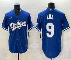 Nike Los Angeles Dodgers #9 Gavin Lux Blue MLB Jersey