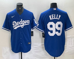 Nike Los Angeles Dodgers #99 Joe Kelly Blue Game Authentic Stitched MLB Jersey